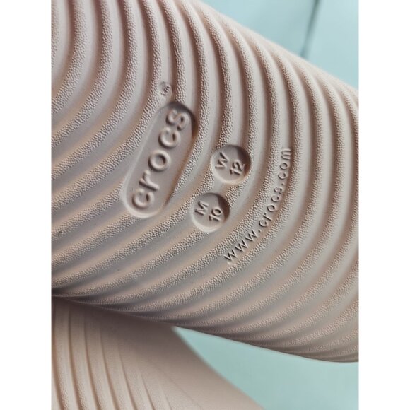 Crocs Mellow Recovery Flip Flop Slides Womens 12 Mens 10 Pink Clay Slip On NWT - Picture 4 of 6